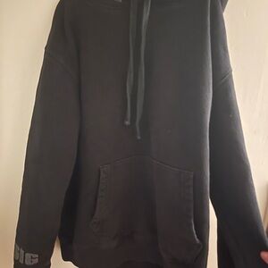 JNCO Black Hoodie with Sleeve Detail